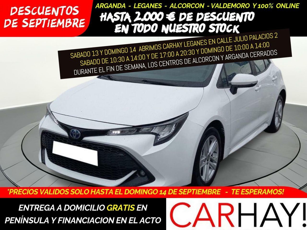 TOYOTA Corolla (1.8 125H ACTIVE TECH E-CVT (CX)) en Madrid