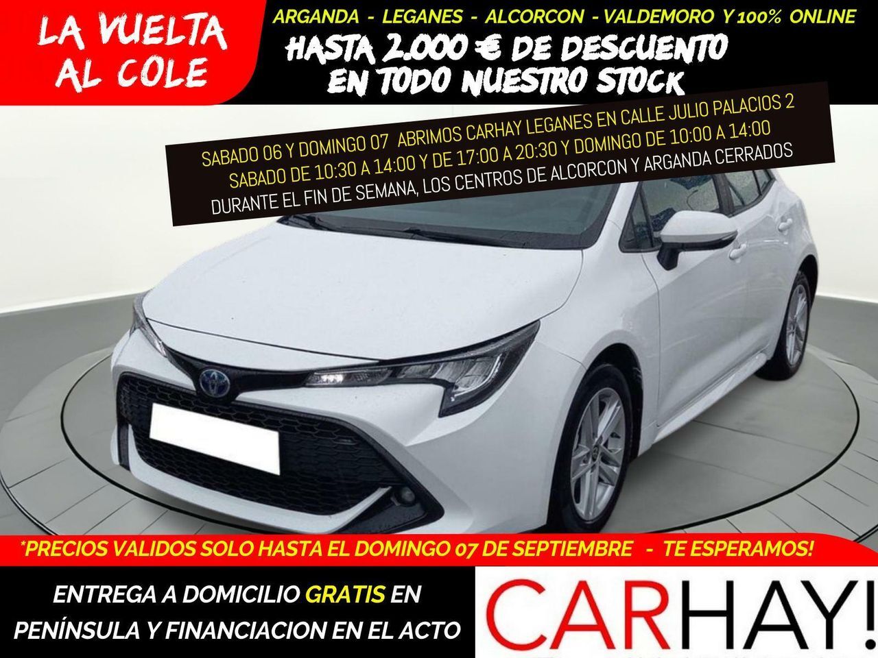 TOYOTA Corolla (1.8 125H ACTIVE TECH E-CVT (CX)) en Madrid