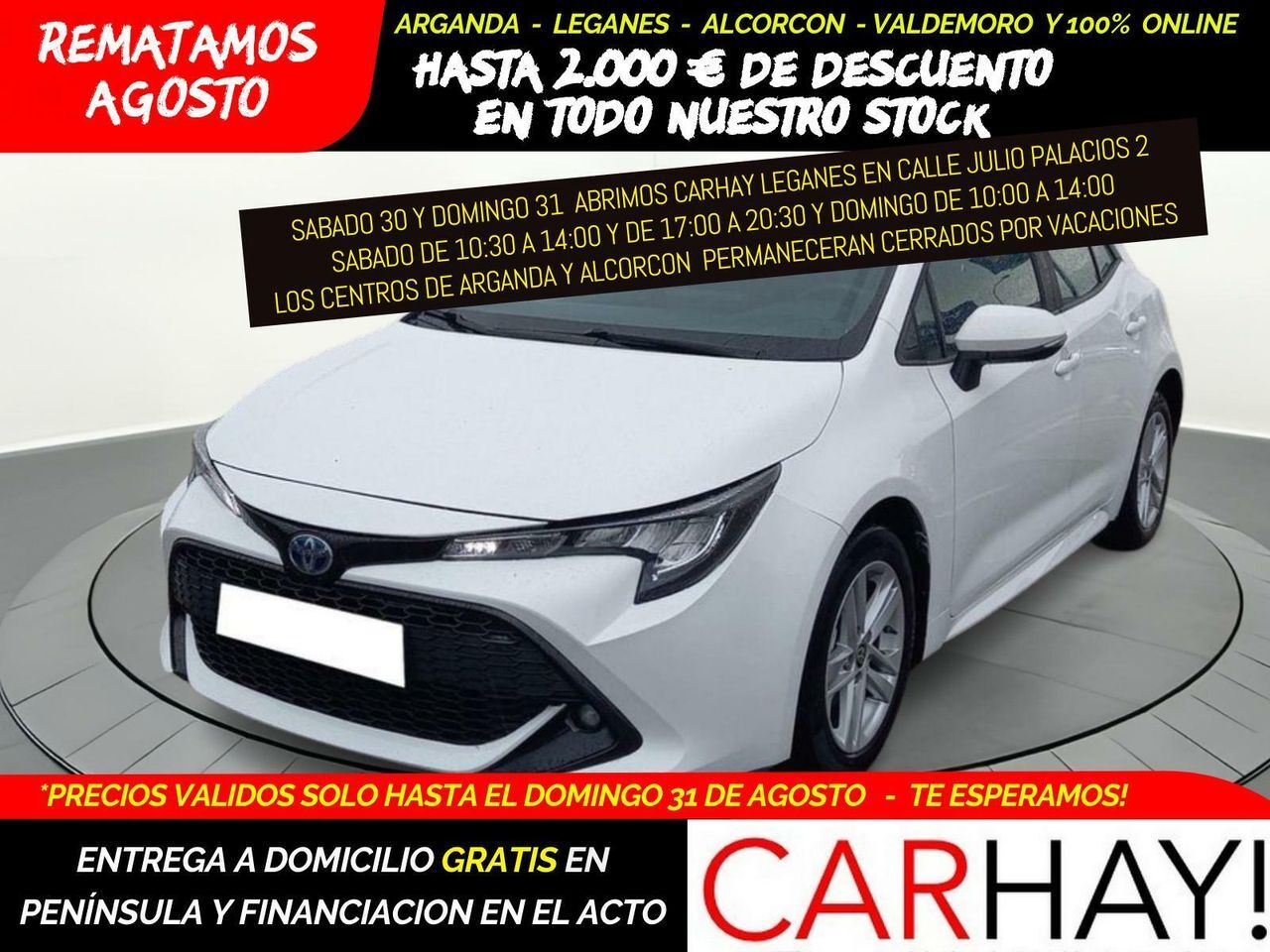 TOYOTA Corolla (1.8 125H ACTIVE TECH E-CVT (CX)) en Madrid