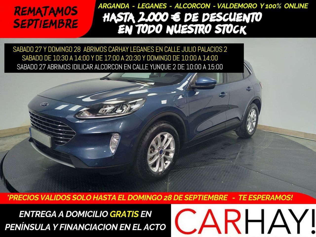 FORD Kuga (2.5I PHEV 165KW TITANIUM AUTO Winter) en Madrid