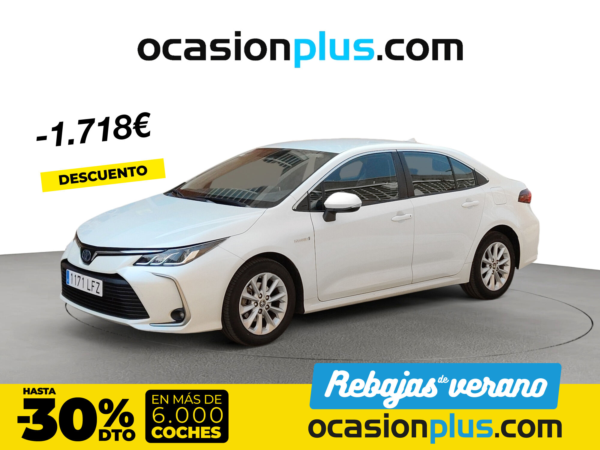 TOYOTA Corolla (1.8 125 Híbrido Active Tech E-CVT Sedán 90 kW (122 CV)) en 