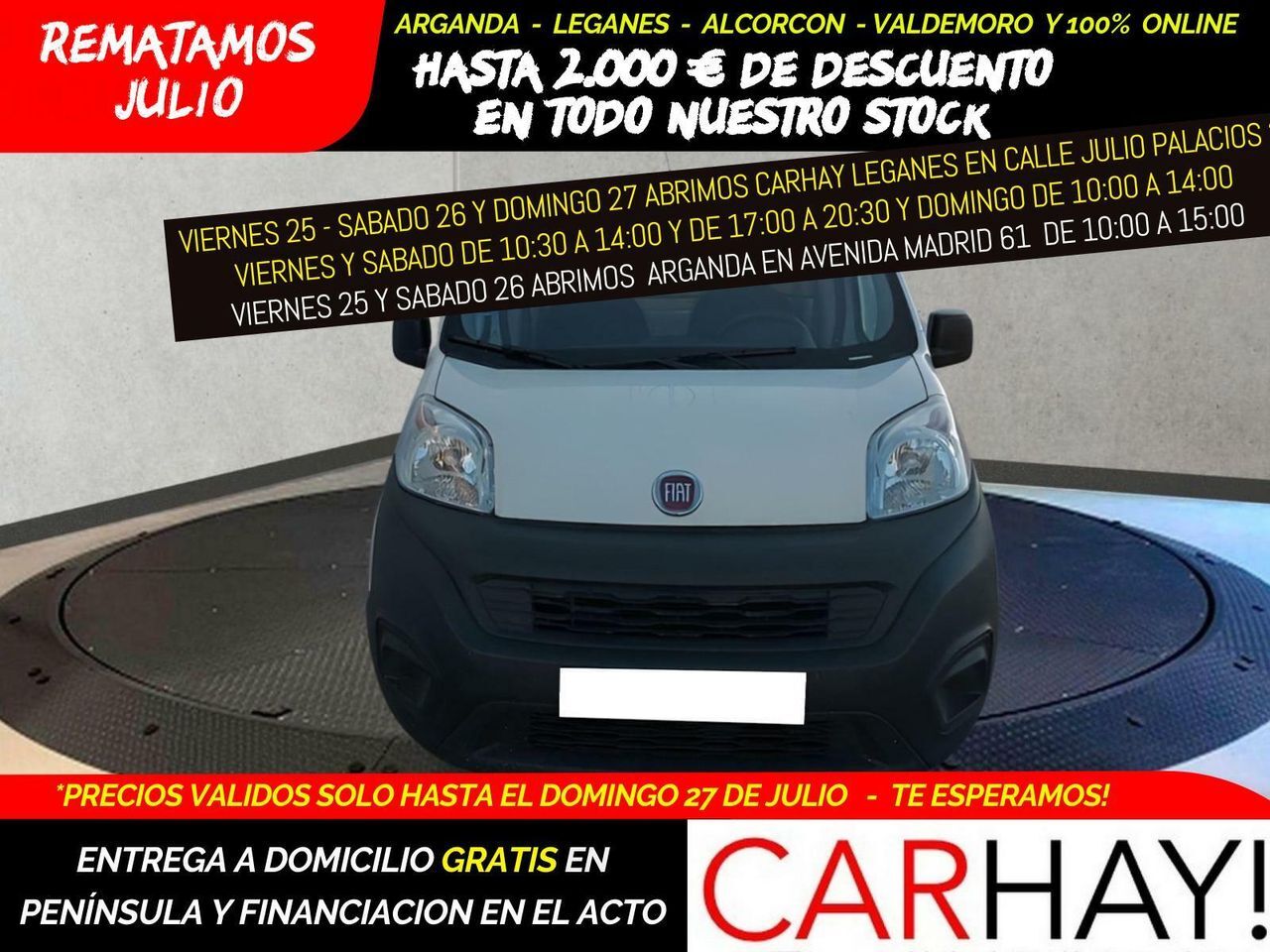 FIAT Fiorino (CARGO BASE 1.4 NATURAL POWER 57KW) en Madrid