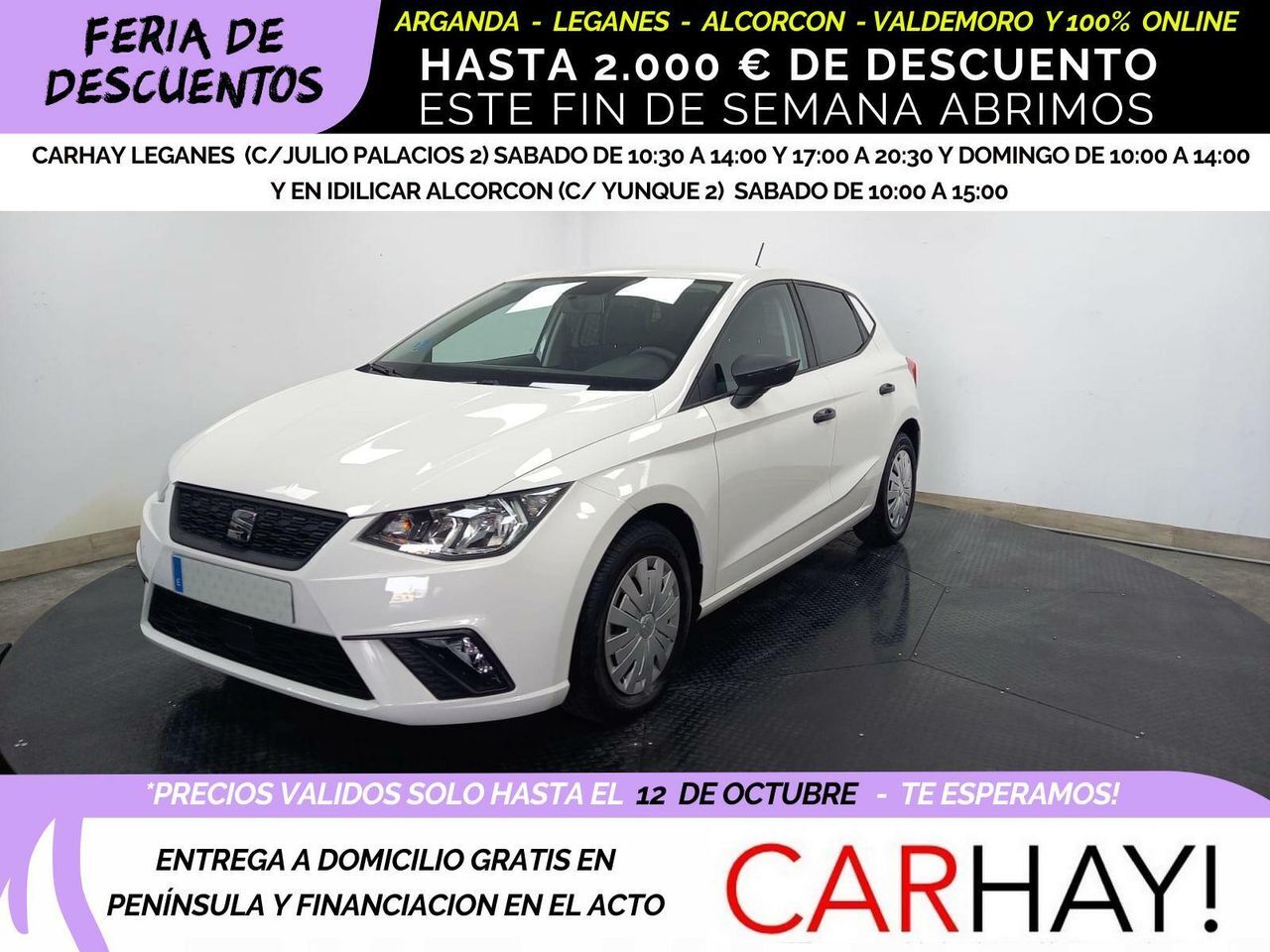 SEAT Ibiza (1.0 TGI 66kW (90CV) 2 PLAZAS PROFESIONAL) en Madrid