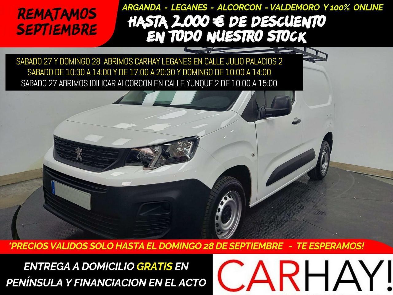 PEUGEOT Partner (PRO STANDARD 600KG BLUE HDi 73 KW FURGÓN) en Madrid