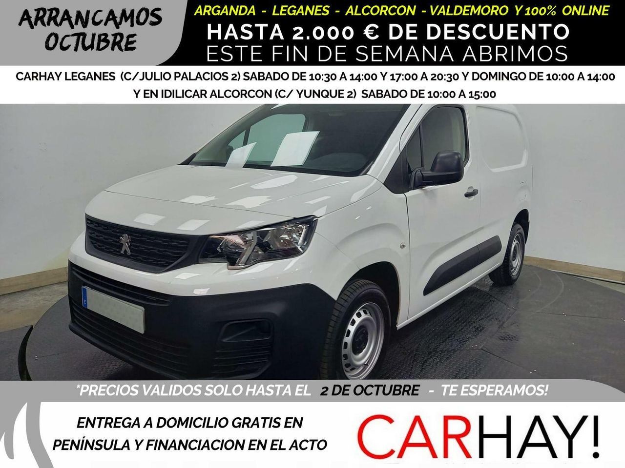 PEUGEOT Partner (PRO STANDARD 600KG BLUE HDi 73 KW FURGÓN) en Madrid