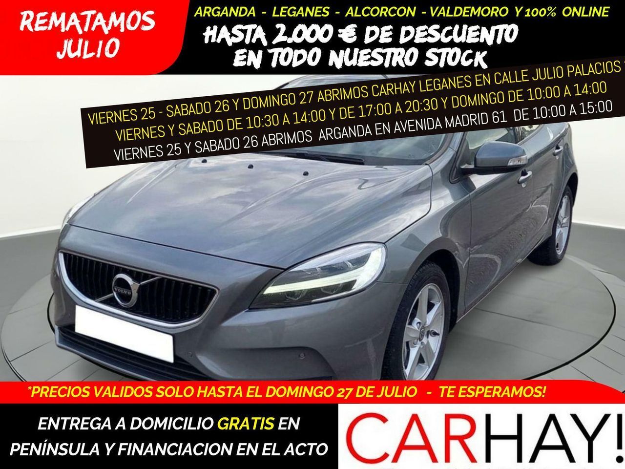 VOLVO V40 (1.5 T2 BLACK EDITION GEAR.GPF) en Madrid
