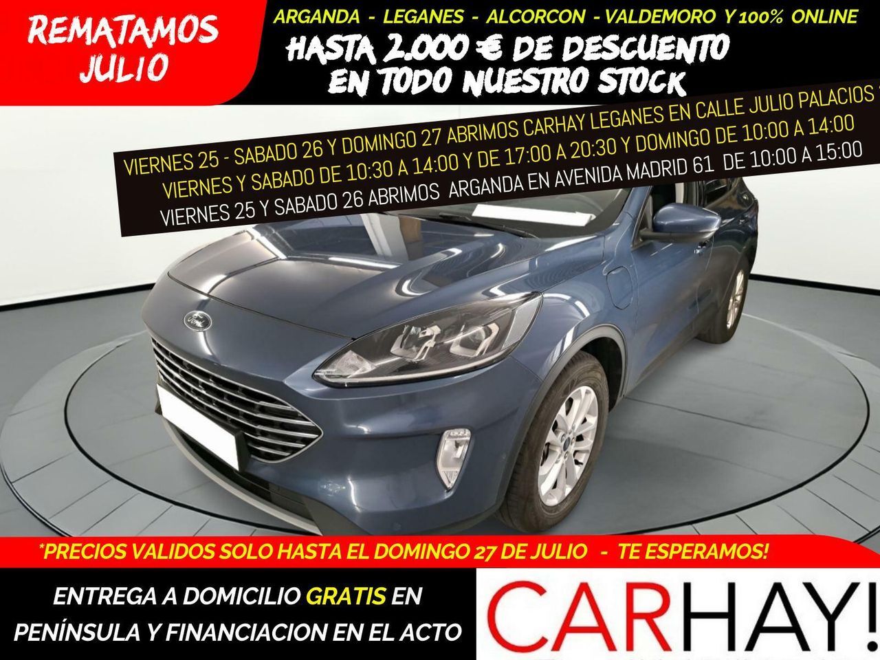 FORD Kuga (2.5I PHEV 165KW TITANIUM AUTO Winter) en Madrid