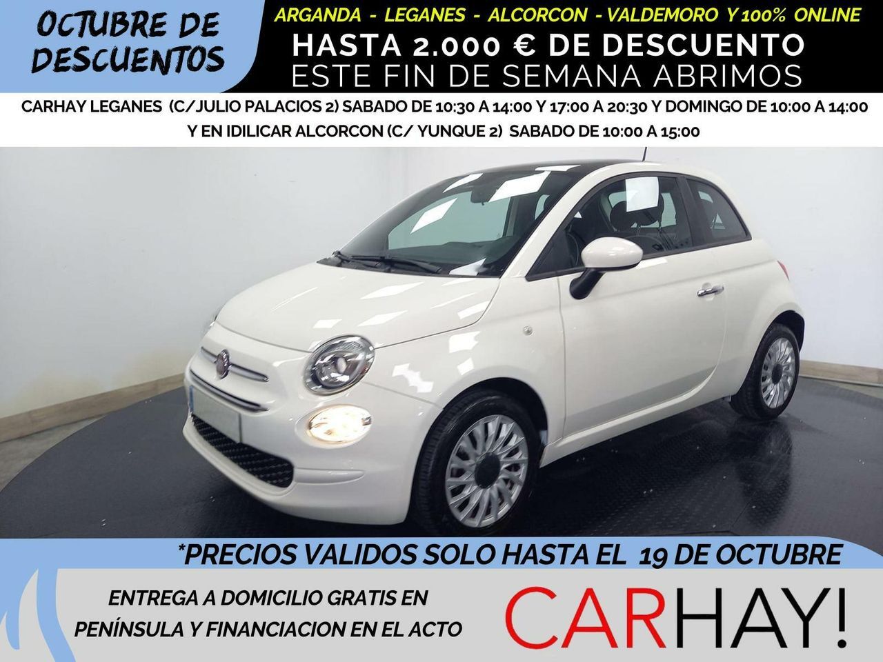 FIAT 500 (LOUNGE 1.0 52KW (70 CV)) en Madrid