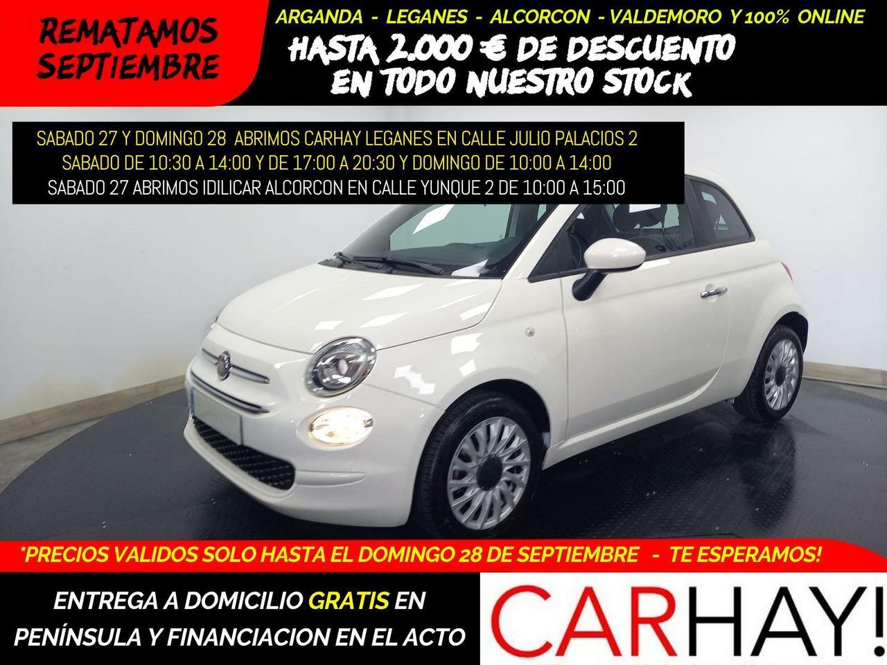 FIAT 500 (LOUNGE 1.0 52KW (70 CV)) en Madrid