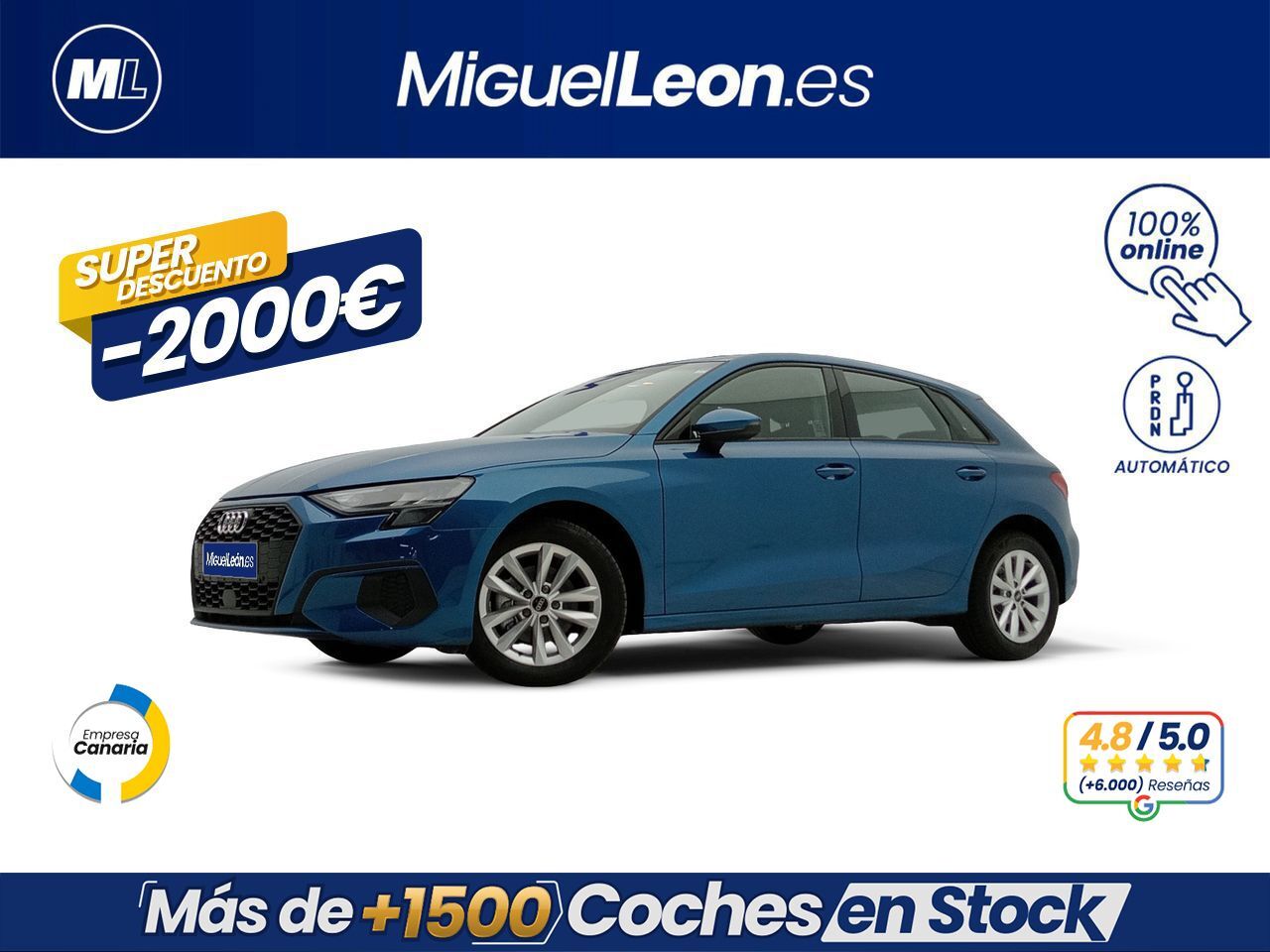 AUDI A3 (Sportback Advanced 30 TDI 85kW S tronic) en Palmas, Las