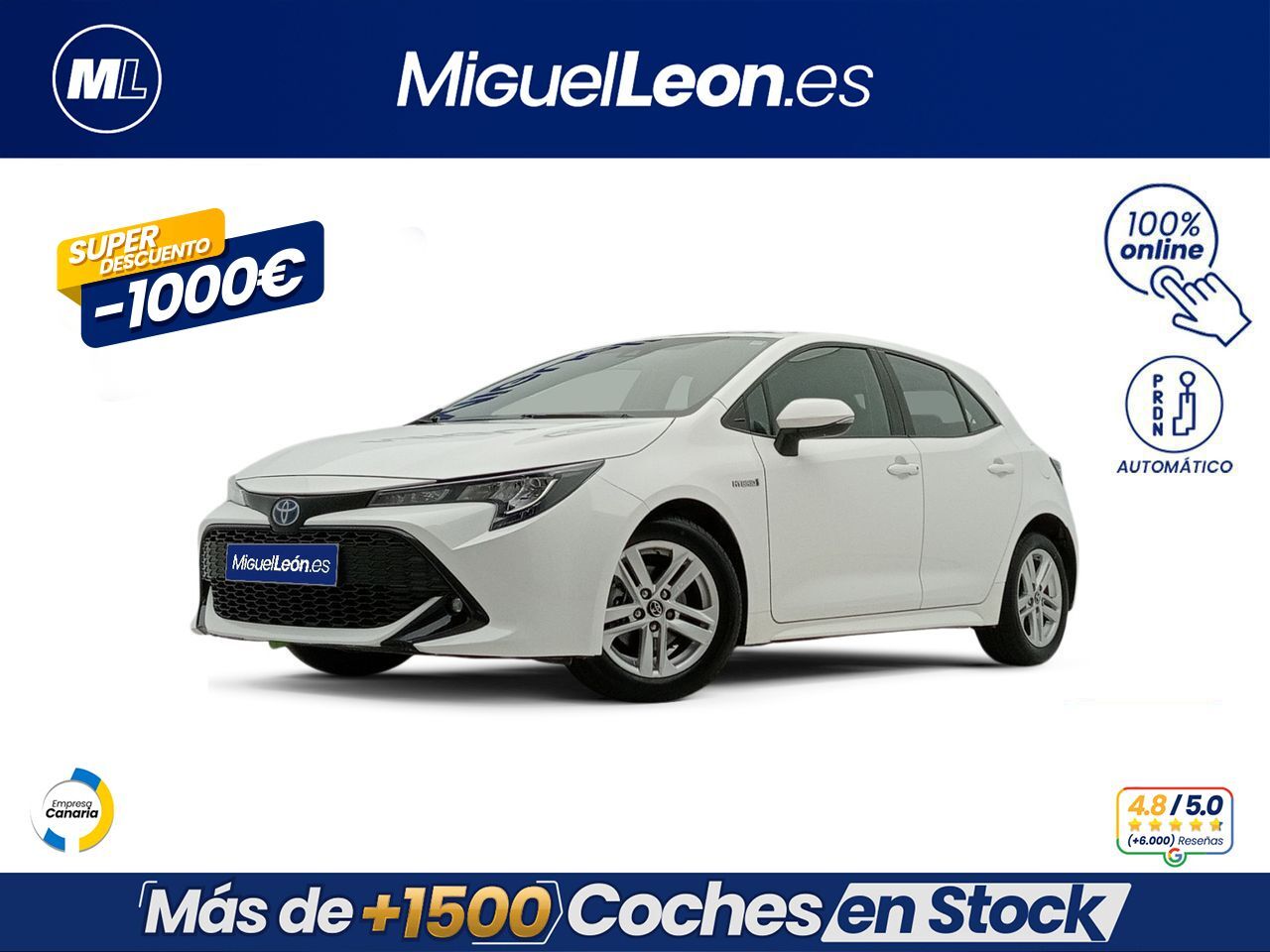 TOYOTA Corolla (1.8 125H ACTIVE TECH E-CVT) en Palmas, Las