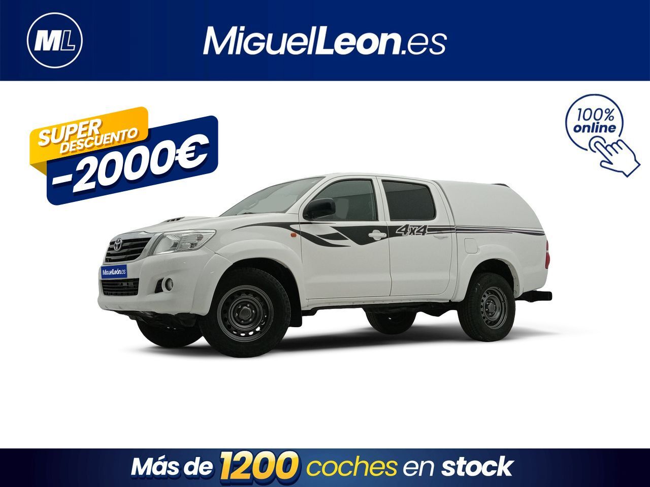 TOYOTA Hilux (2.5 D-4D Cabina Doble GX Aire acond.) en Palmas, Las