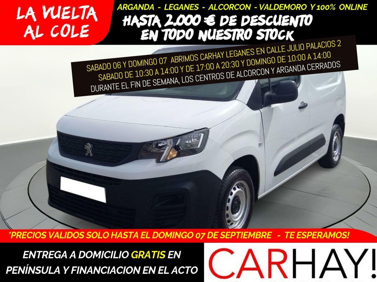 PEUGEOT Partner (PRO STANDARD 600KG BLUE HDi 73 KW FURGÓN) en Madrid