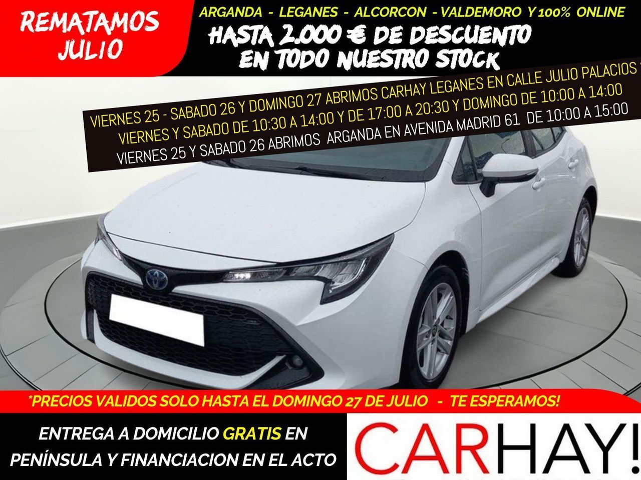 TOYOTA Corolla (1.8 125H ACTIVE TECH E-CVT (CX)) en Madrid