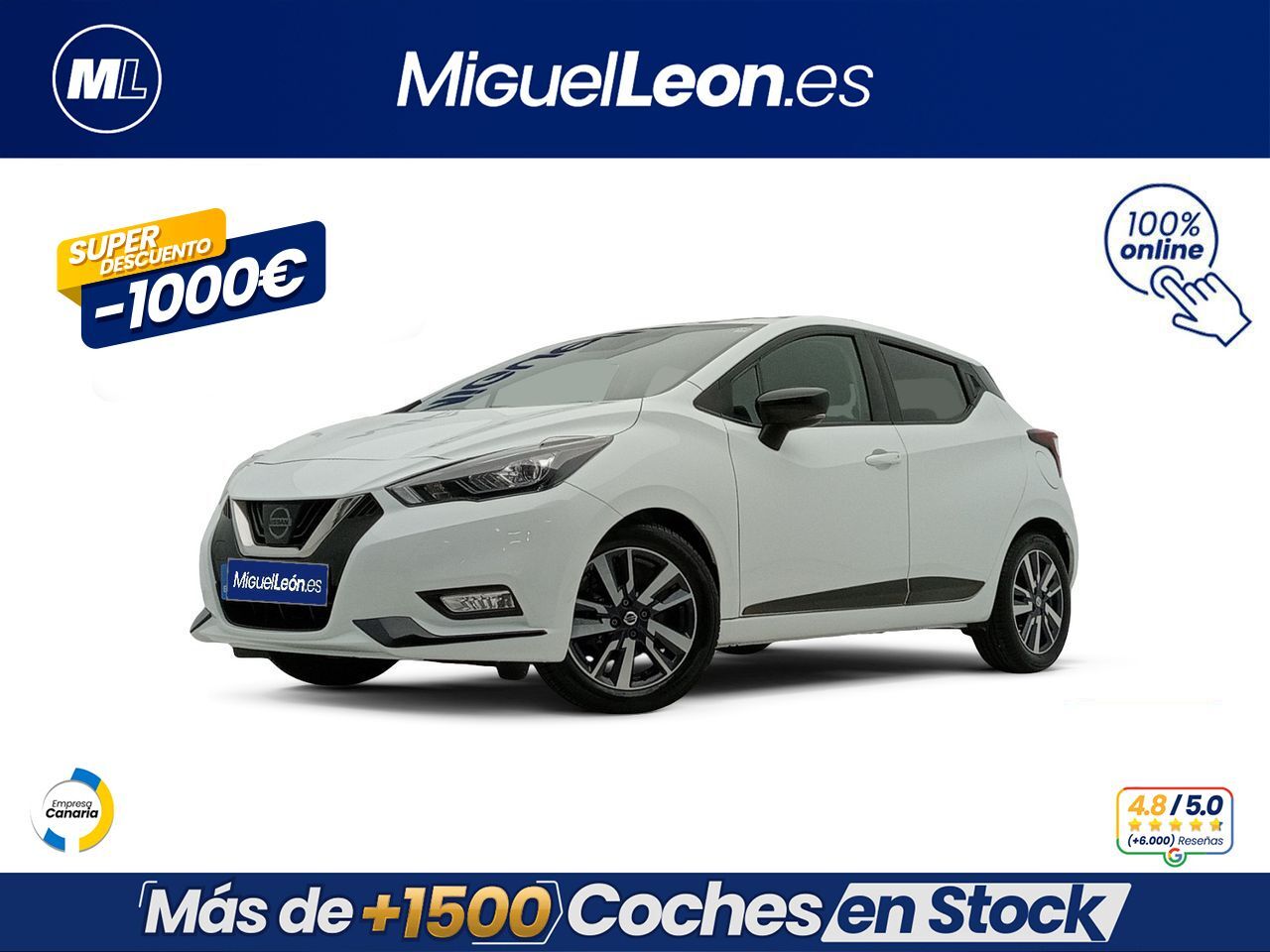 NISSAN Micra (IG-T 68 kW (92 CV) E6D-F N-Design Black) en Palmas, Las