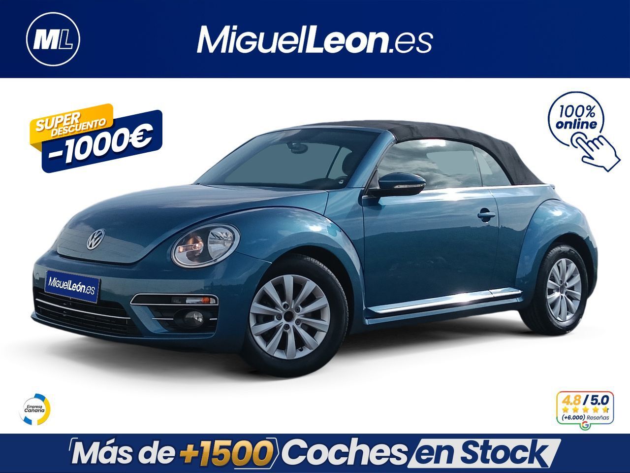 VOLKSWAGEN Beetle (Beetlemanía 1.2 TSI 77kW (105CV) Cabrio) en Palmas, Las