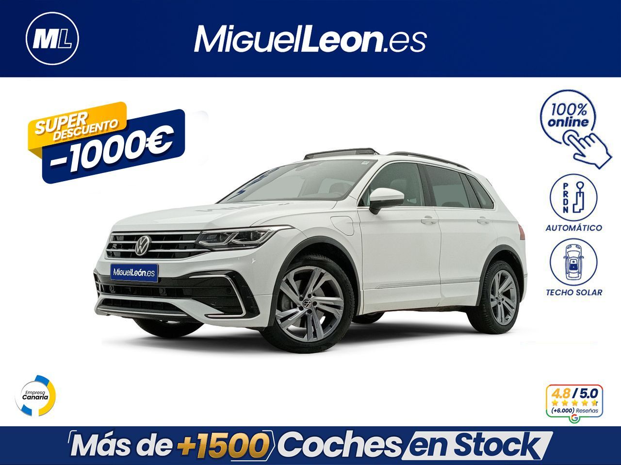 VOLKSWAGEN Tiguan (R-Line 1.4 TSI eHybrid 180kW (245CV) DSG) en Palmas, Las