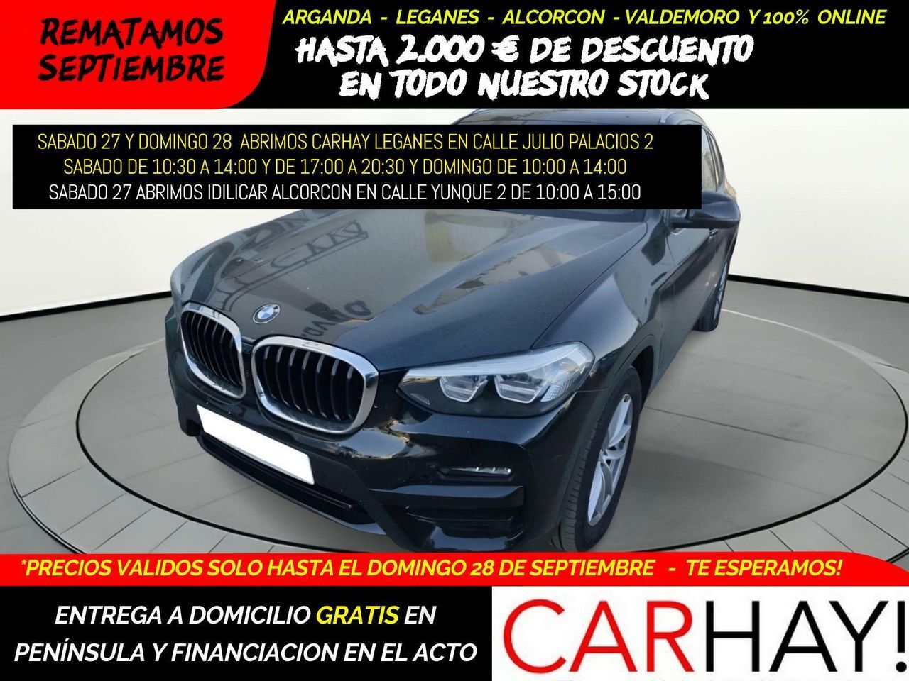 BMW X3 (XDRIVE 30 E XLINE 2.0 290CV AT8 E6D) en Madrid