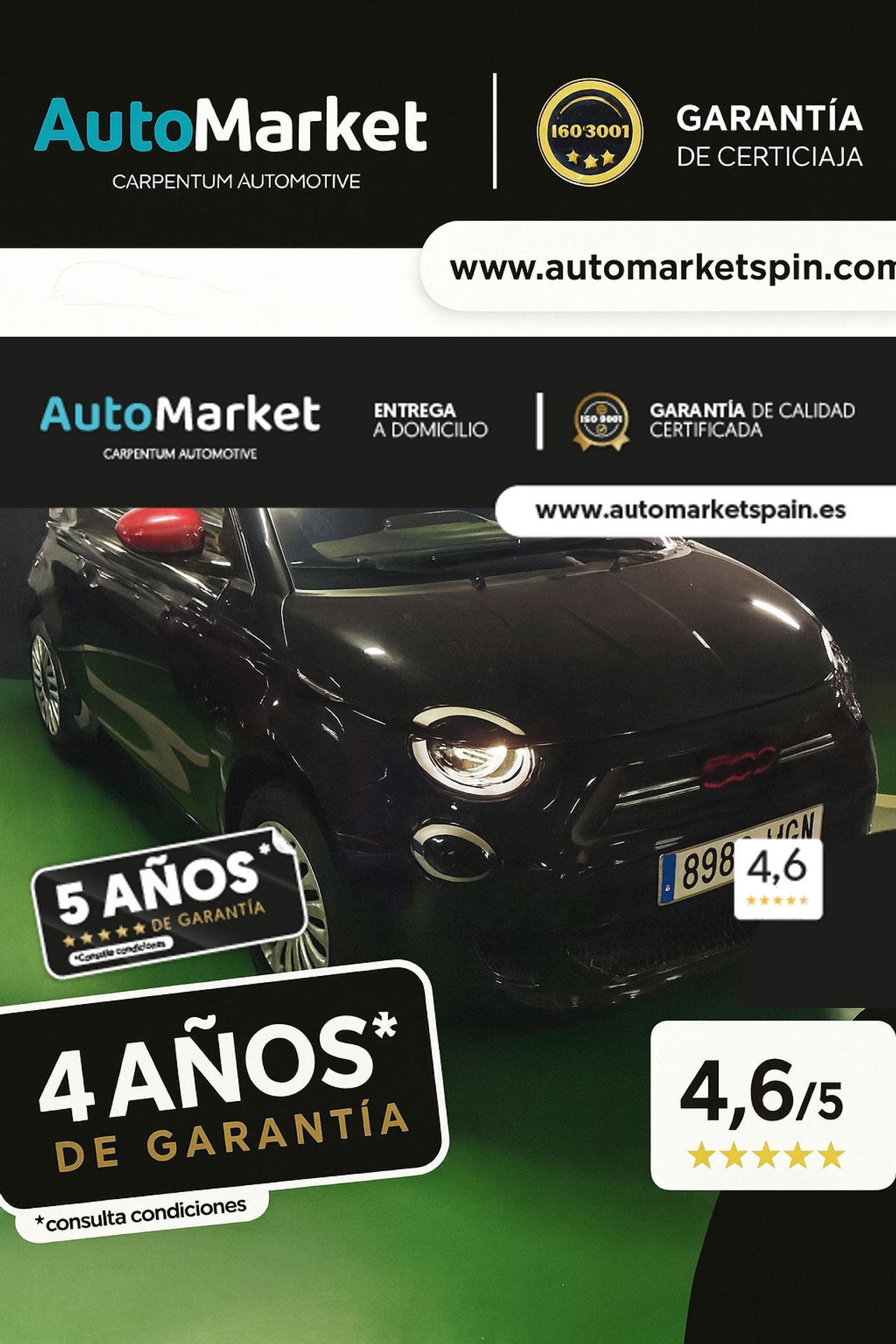 FIAT 500 (RED HB 320KM 85KW (118CV)) en Lugo