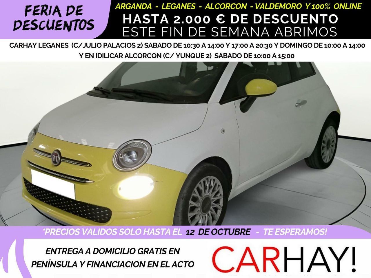FIAT 500 (LOUNGE 1.0 6V HYBRID 52KW (70 CV)) en Madrid