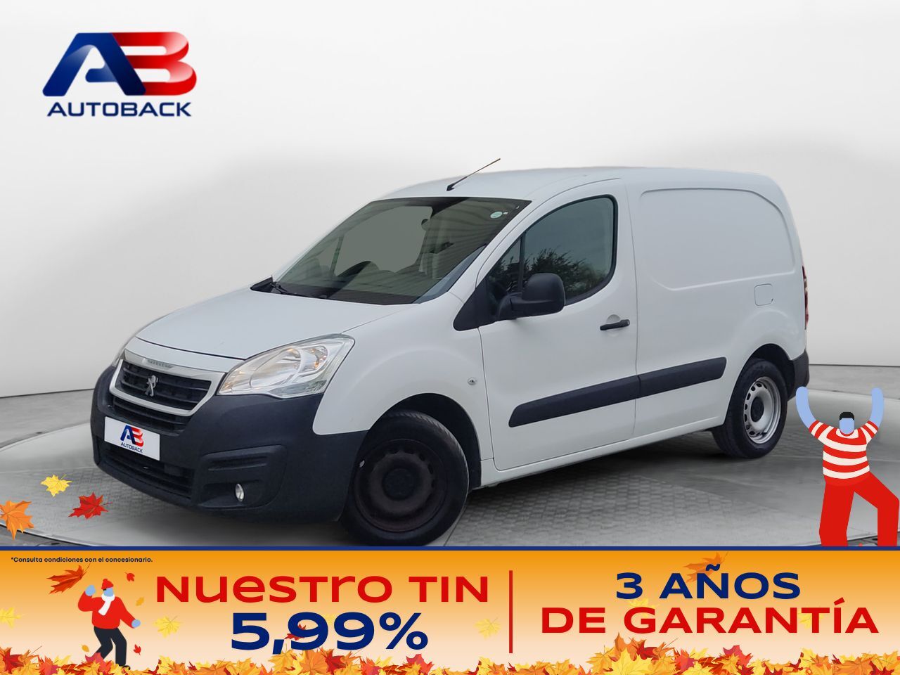 PEUGEOT Partner (Furgón Confort L1 1.6 BlueHDi 55KW (75) 3 Puertas) en Madr