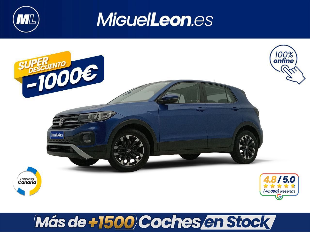 VOLKSWAGEN T-Cross (Edition 1.0 TSI 70kW (95CV)) en Palmas, Las