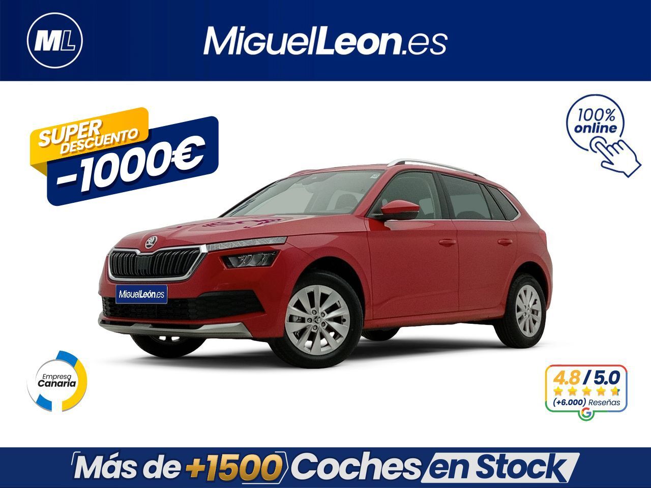 SKODA Kamiq (1.0 TSI 81kW (110CV) AMBITION) en Palmas, Las