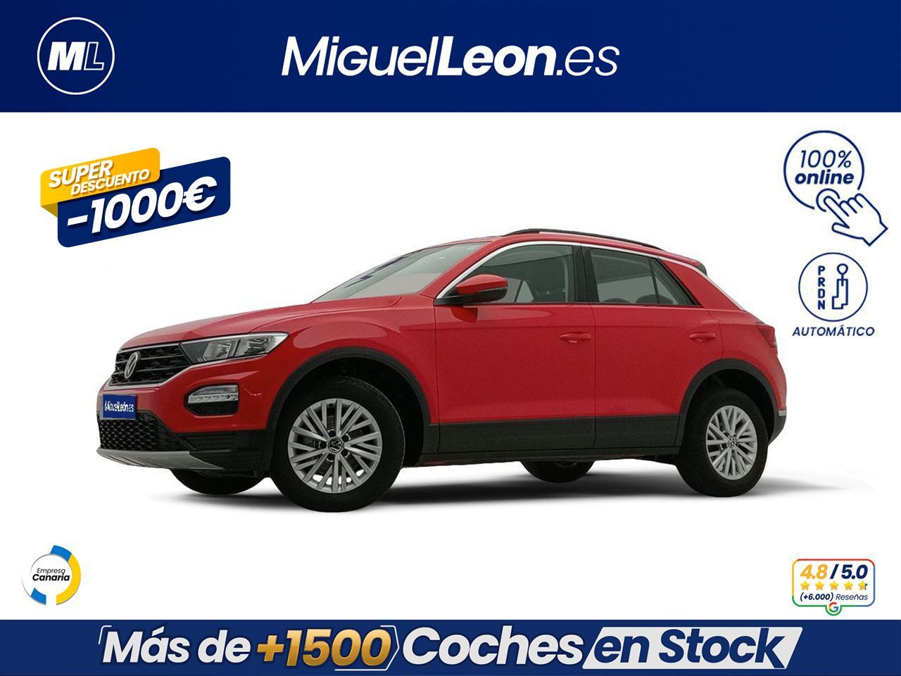 VOLKSWAGEN T-Roc (Advance 1.5 TSI 110kW (150CV) DSG) en Palmas, Las