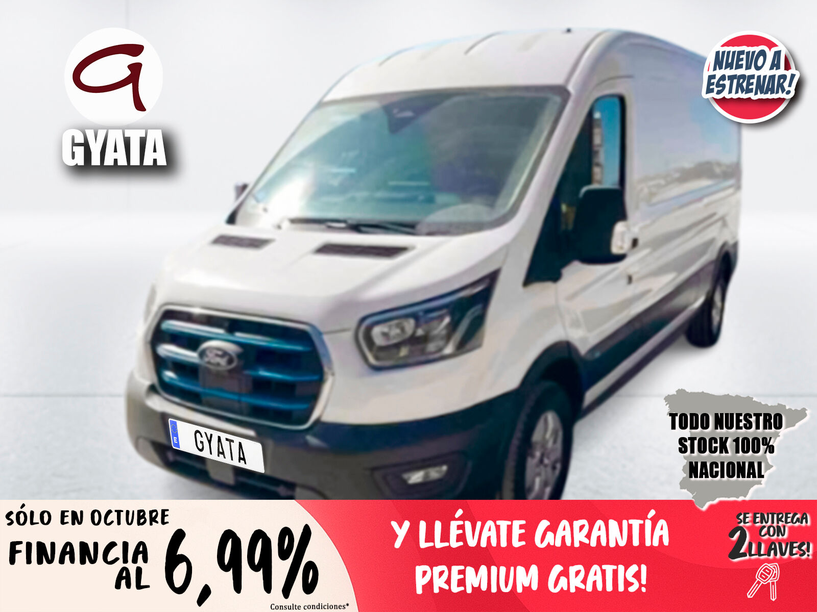 FORD Transit (Furgon 350 BEV L3 RWD 75kWh 75 kWh 184 CV) en Madrid