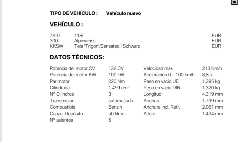 Foto del BMW Serie 1 118iA M Sport Pro