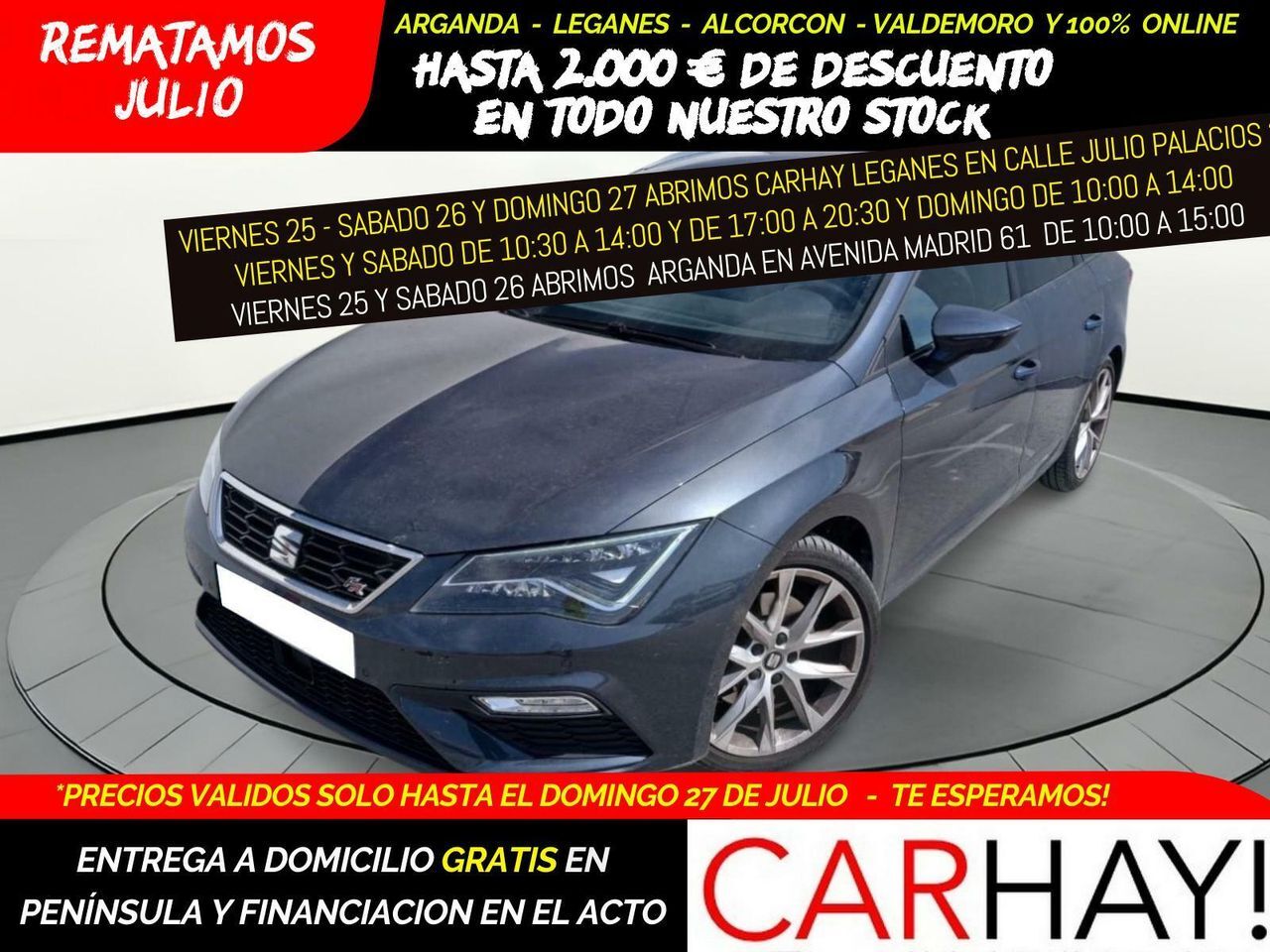 SEAT León (ST 5F8 FR FAST LANE 2.0 TDI 150CV MT6 E6) en Madrid