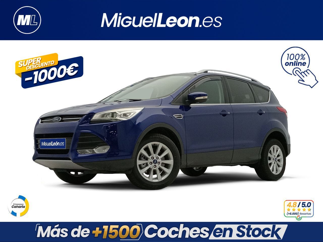 FORD Kuga (2.0 TDCi 120 4x2 A-S-S Titanium) en Palmas, Las