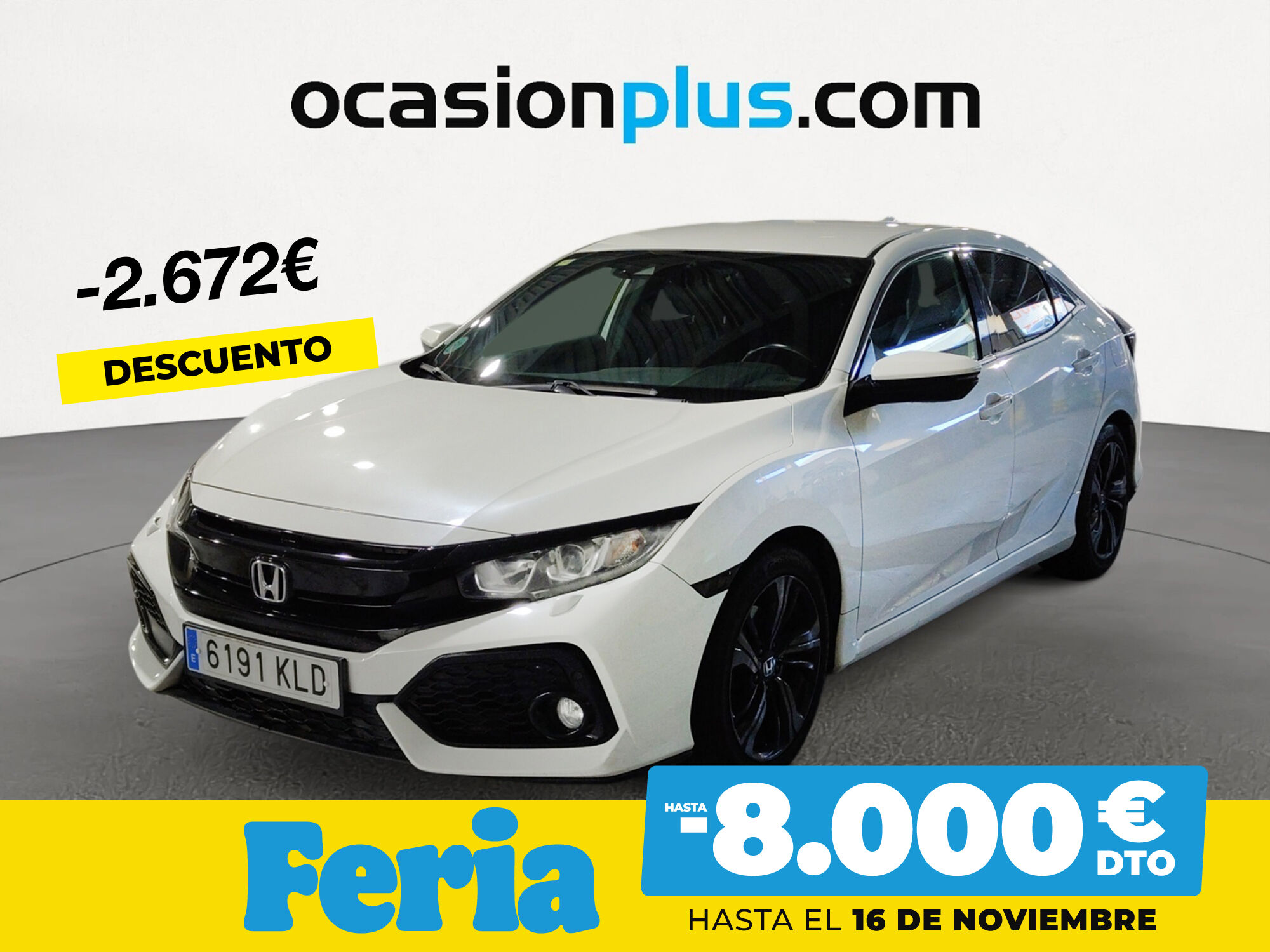 HONDA Civic (1.6 i-DTEC Elegance Navi 88 kW (120 CV)) en Madrid
