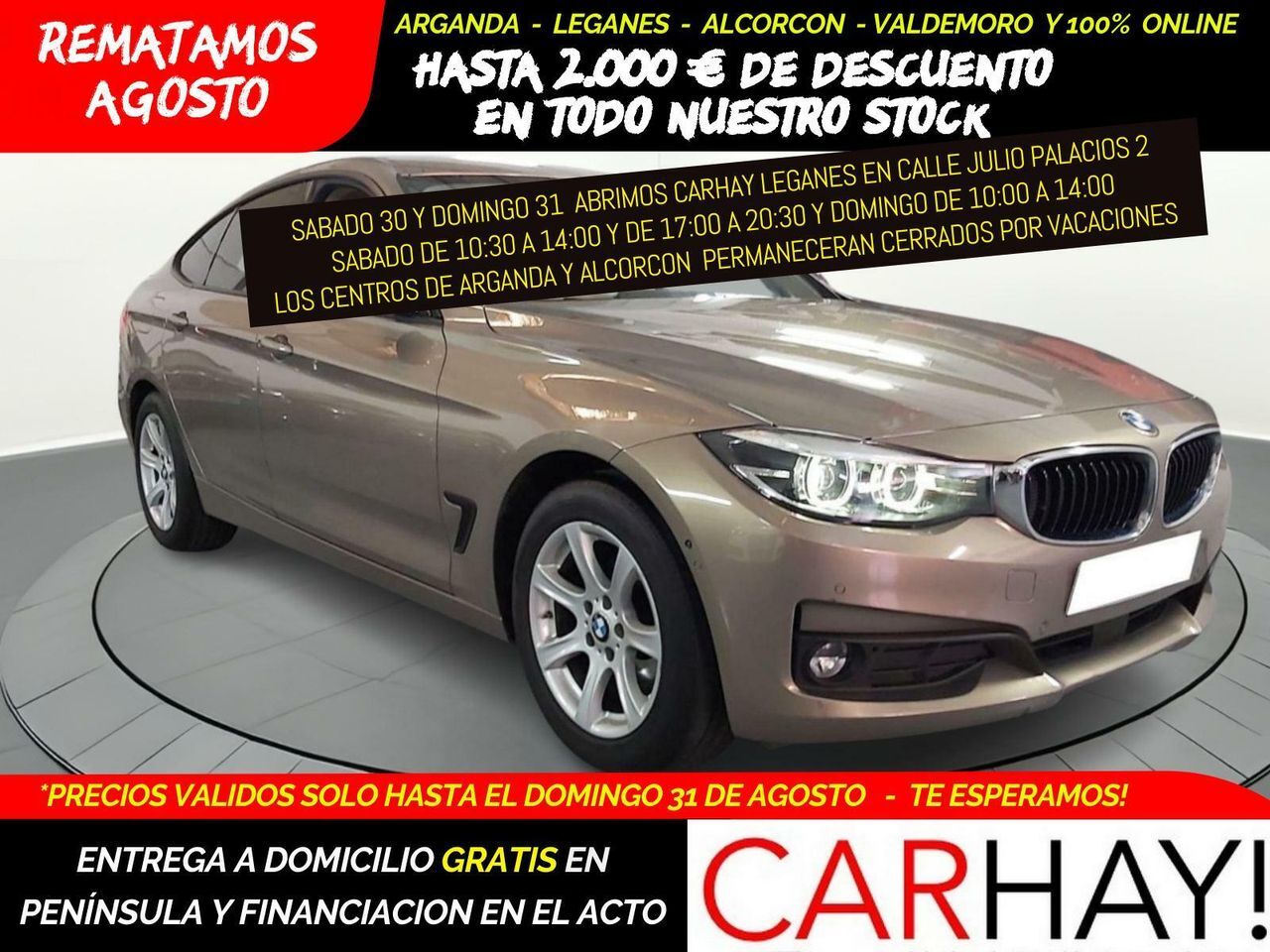 BMW Serie 3 (GT XDRIVE 190CV 2018) en Madrid
