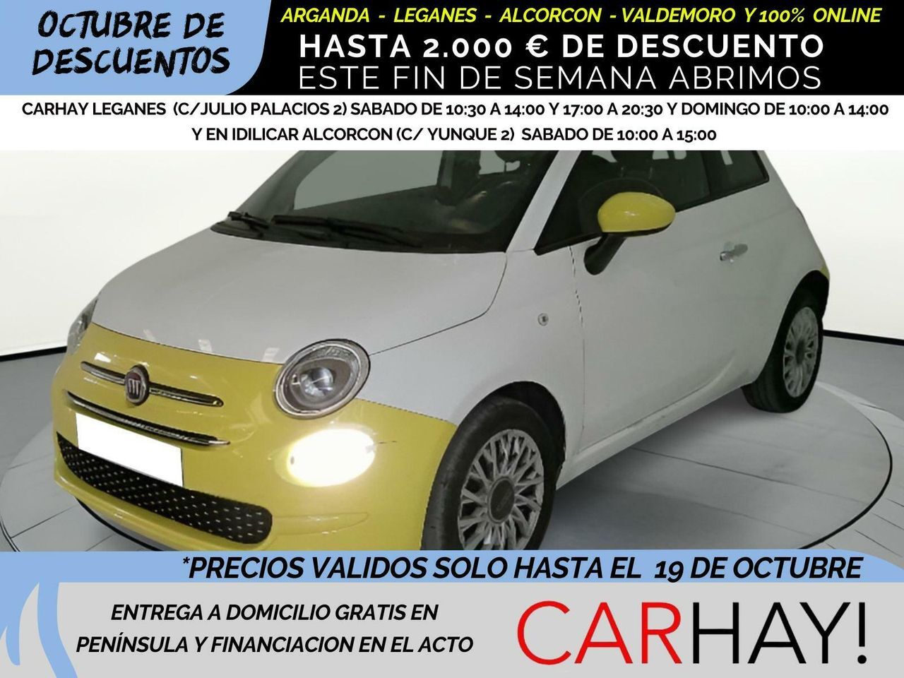 FIAT 500 (LOUNGE 1.0 6V HYBRID 52KW (70 CV)) en Madrid