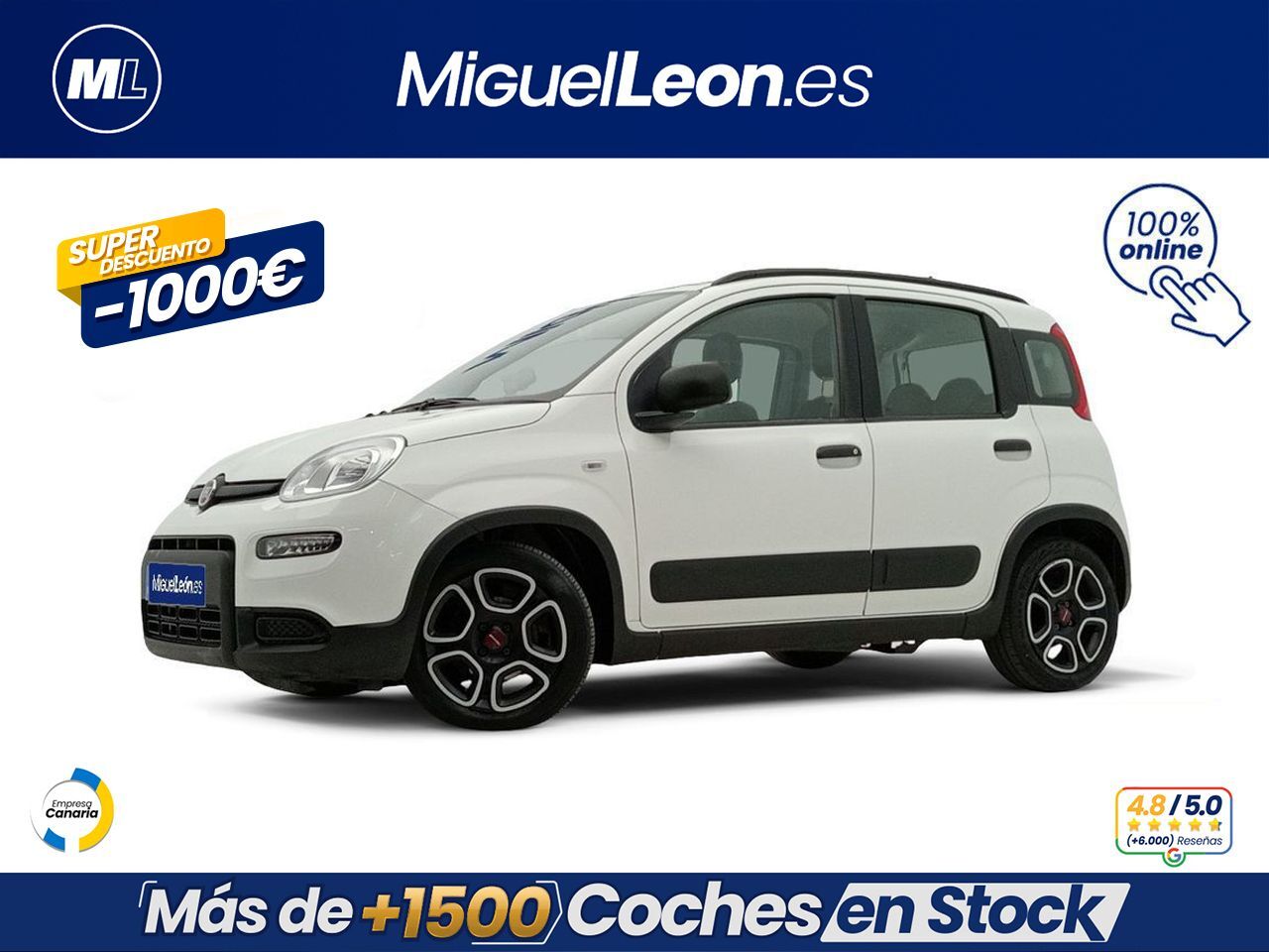 FIAT Panda (City Life Hybrid 1.0 Gse 51kw (70CV)) en Palmas, Las
