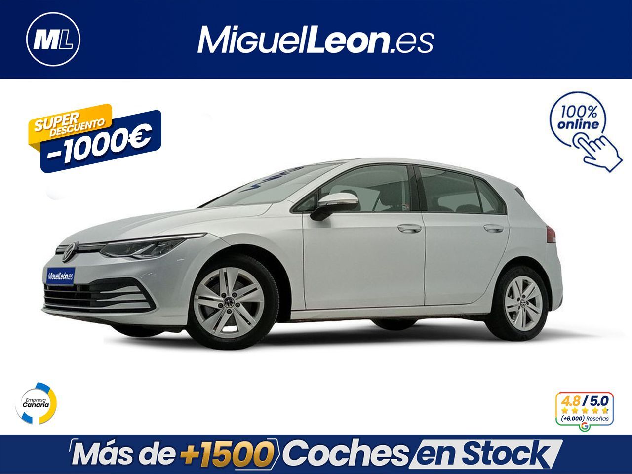 VOLKSWAGEN Golf (Life 1.0 TSI 81kW (110CV)) en Palmas, Las