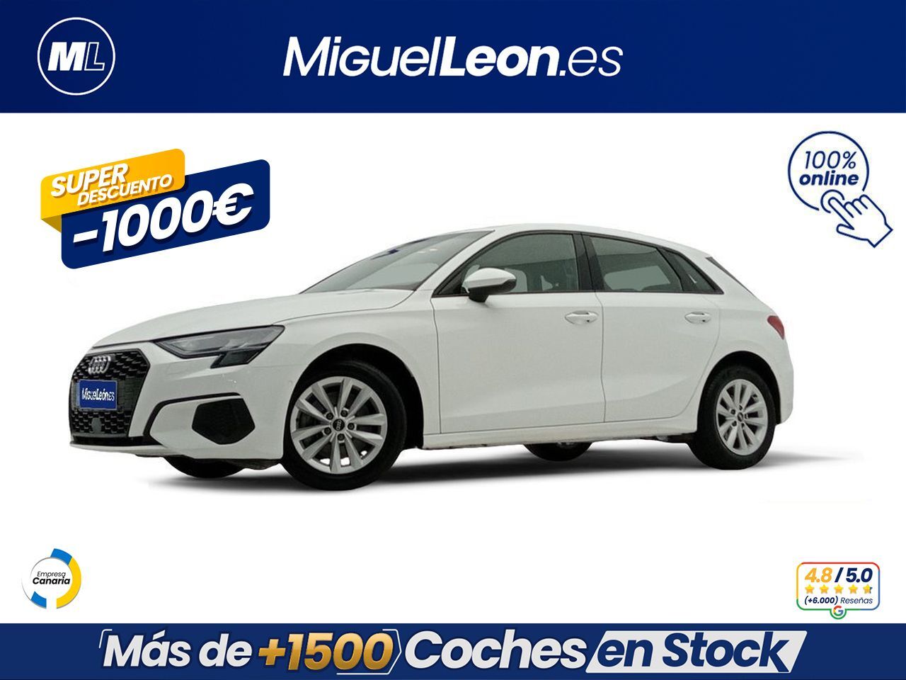 AUDI A3 (Sportback 30 TFSI 81kW (110CV)) en Palmas, Las