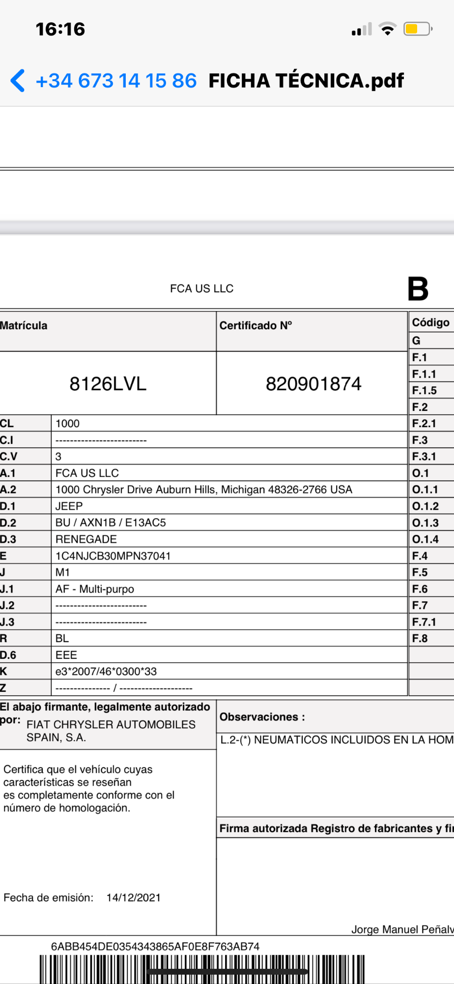 Foto del JEEP Renegade 1.0 Longitude 4x2