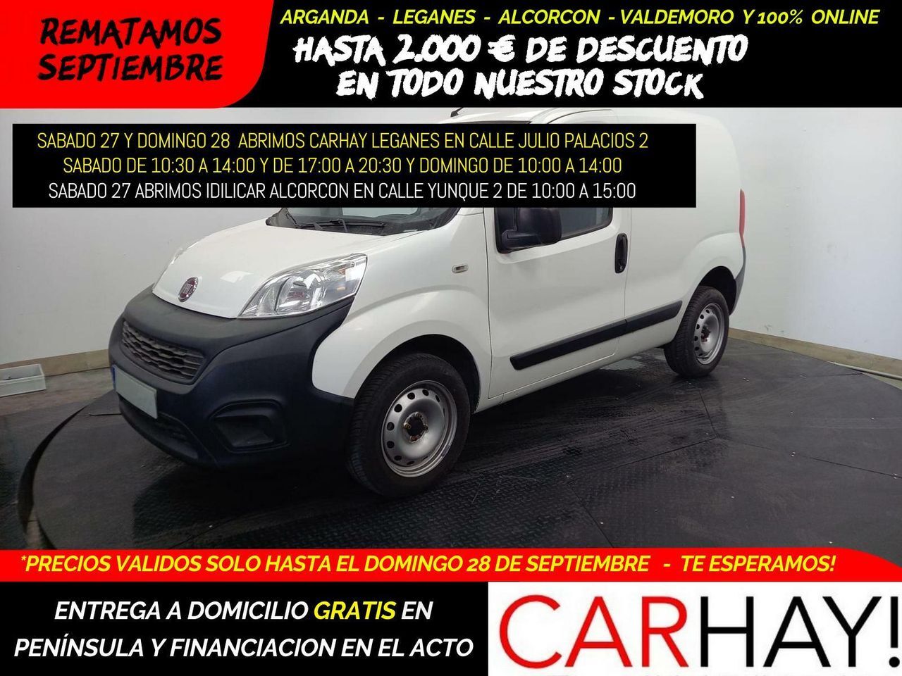 FIAT Fiorino (CARGO BASE 1.4 NATURAL POWER 57KW) en Madrid