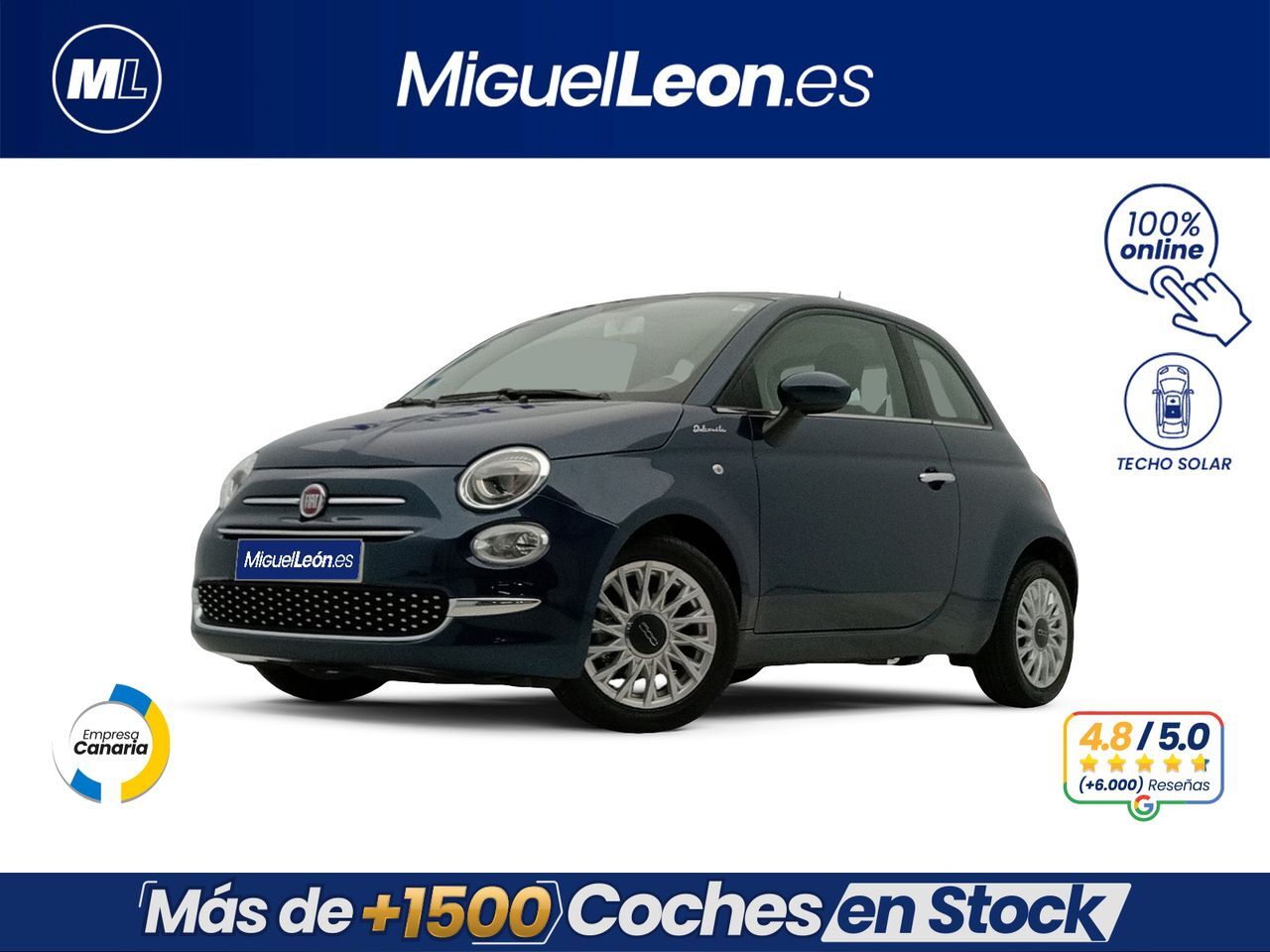 FIAT 500 (Dolcevita 1.0 Hybrid 51KW (70 CV)) en Palmas, Las