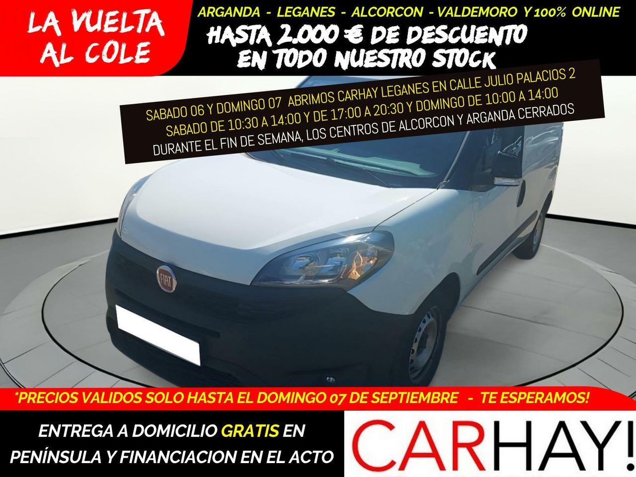 FIAT Dobló (CARGO FURGÓN BASE PLUS 1.3 MJET 70KW) en Madrid