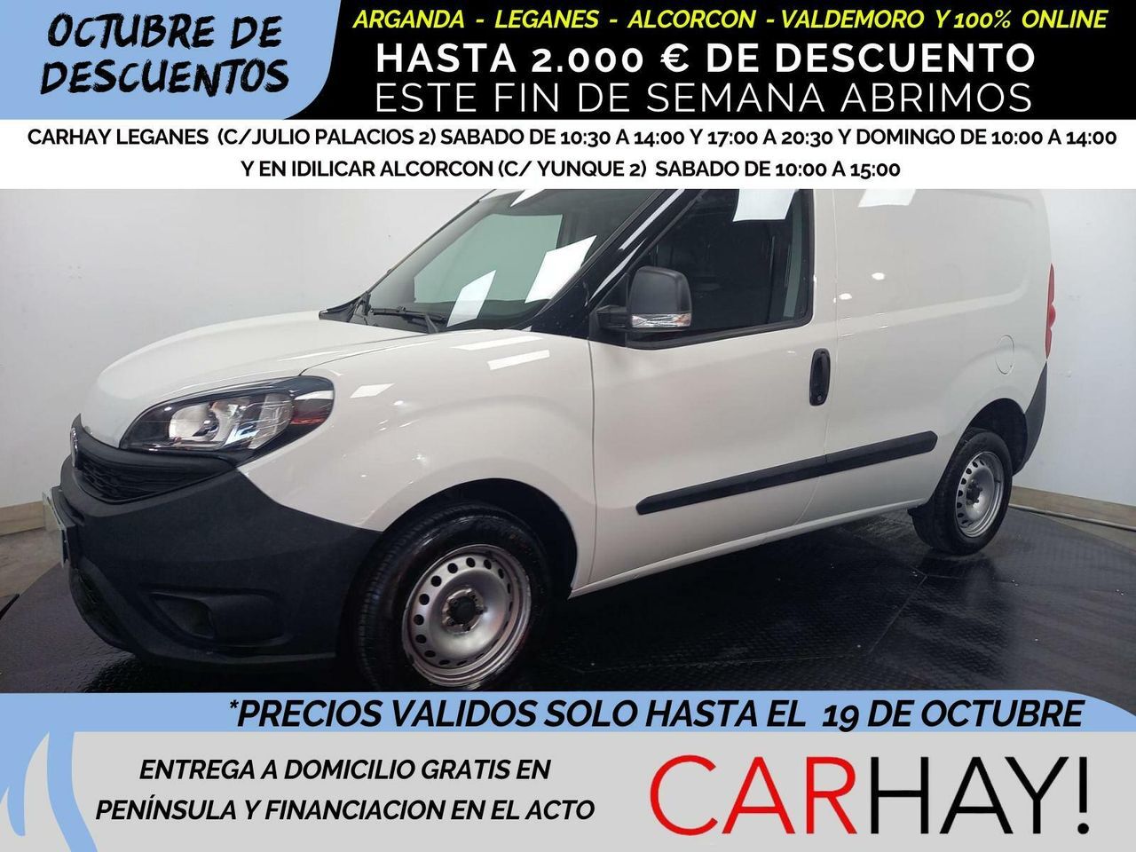 FIAT Dobló (CARGO FURGÓN BASE PLUS 1.3 MJET 70KW) en Madrid