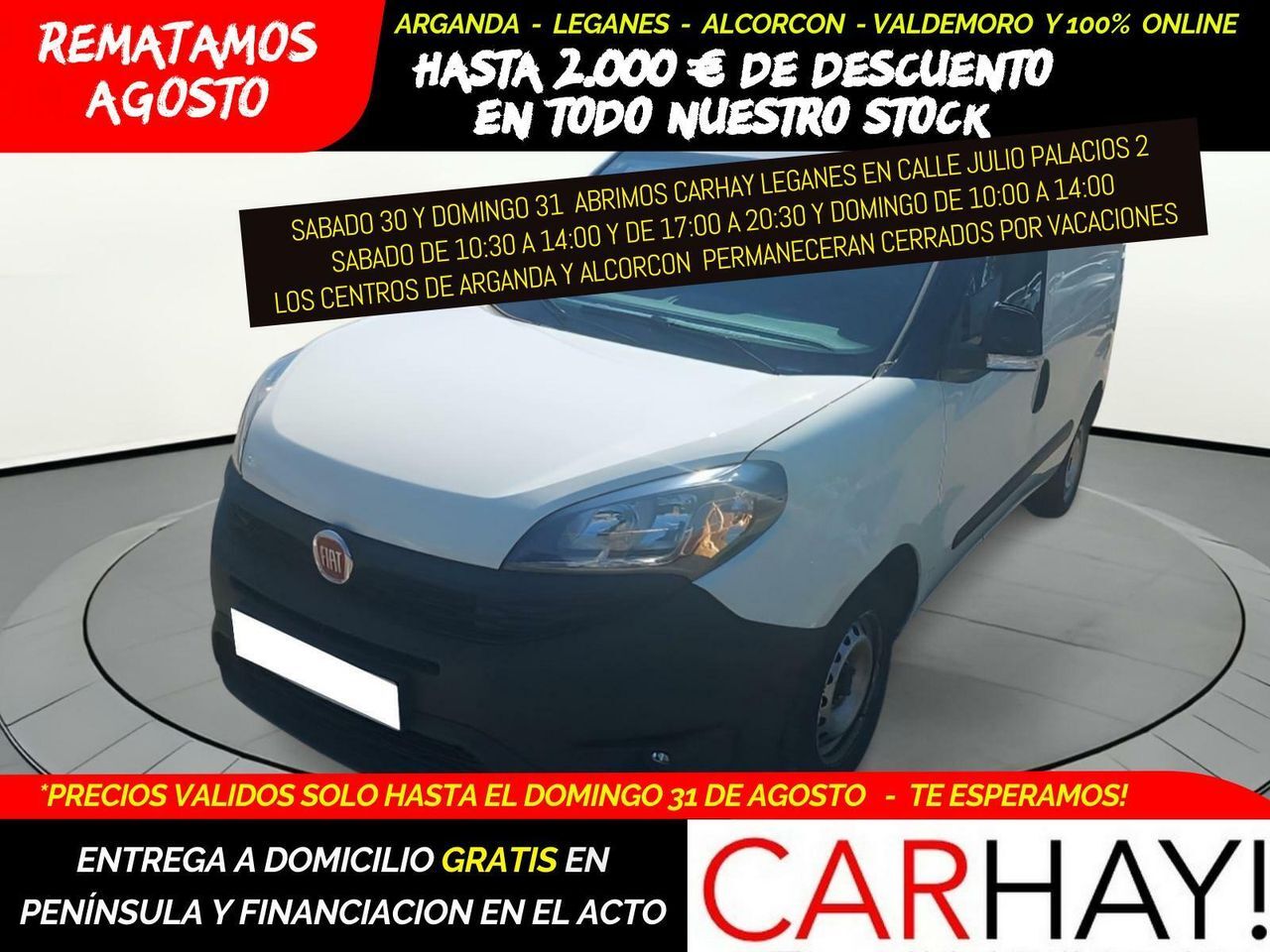 FIAT Dobló (CARGO FURGÓN BASE PLUS 1.3 MJET 70KW) en Madrid