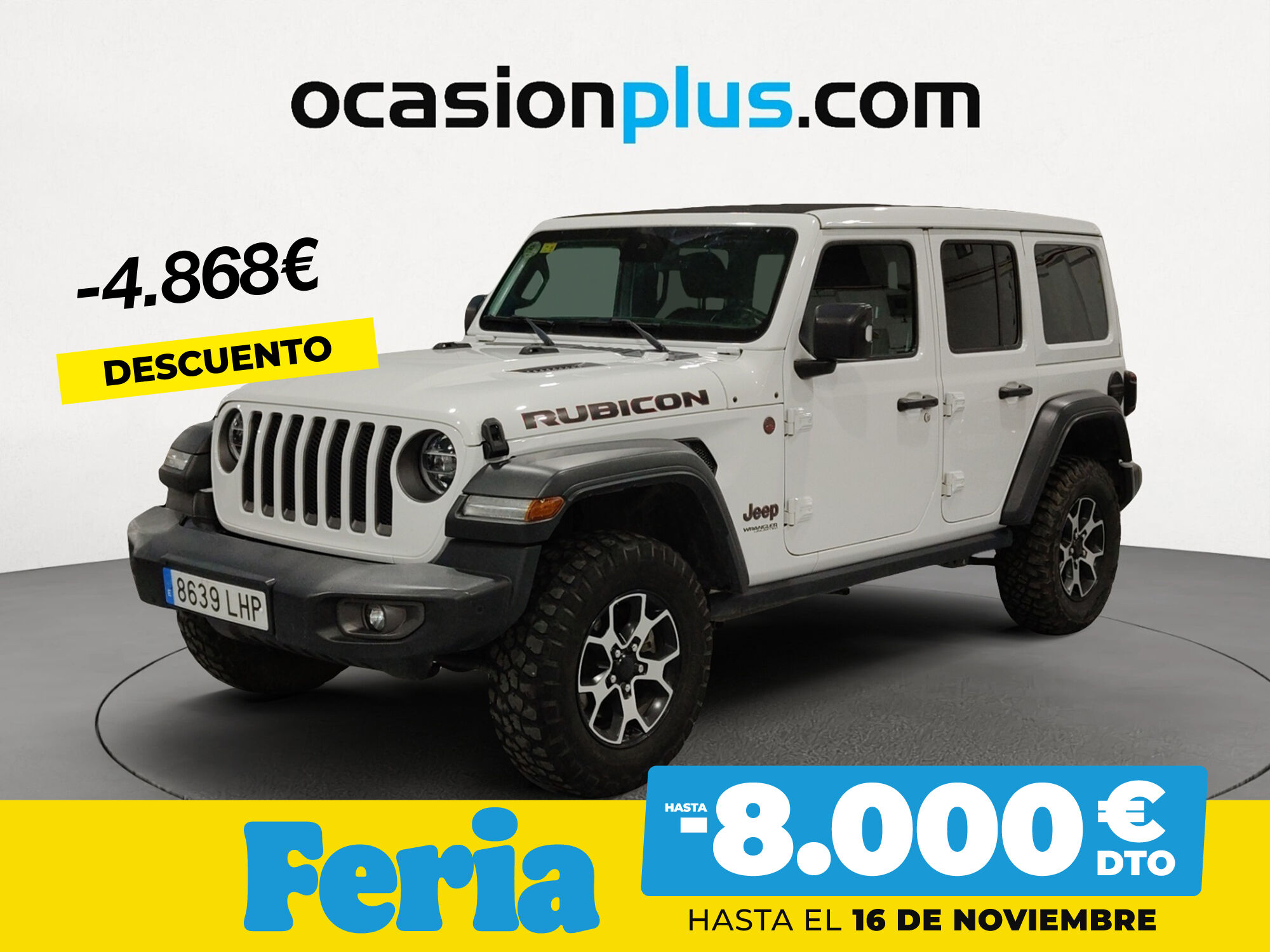 JEEP Wrangler (2.0T Rubicon 8ATX 199 kW (270 CV)) en Madrid