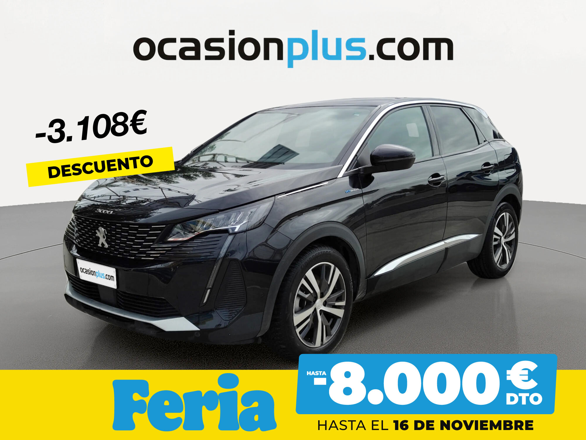 PEUGEOT 3008 (Hybrid 300 Allure Pack e-EAT8 221 kW (300 CV)) en Madrid