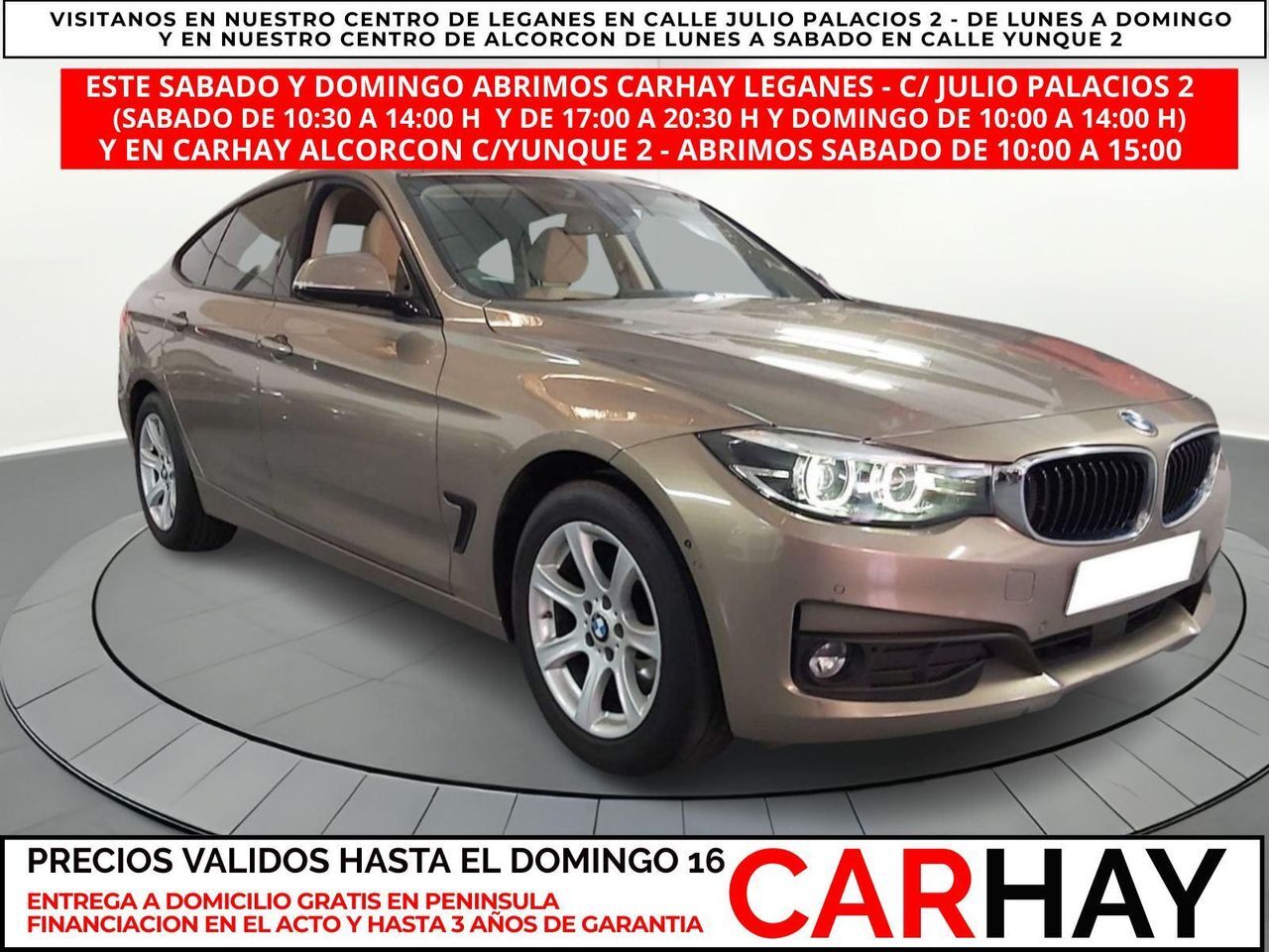 BMW Serie 3 (GT XDRIVE 190CV 2018) en Madrid