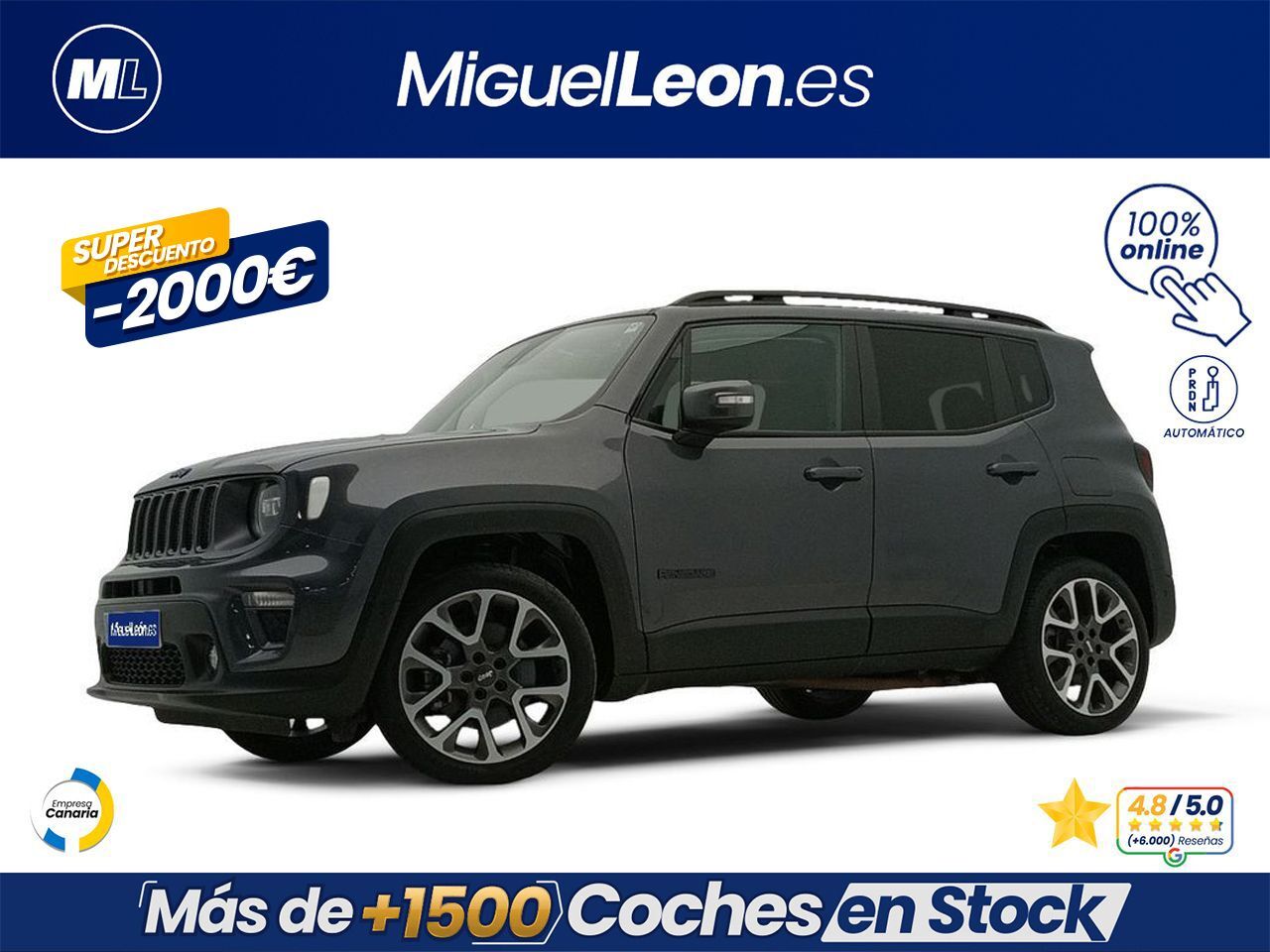 JEEP Renegade (Limited 4xe 1.3 PHEV 140 kW(190CV) AT) en Palmas, Las