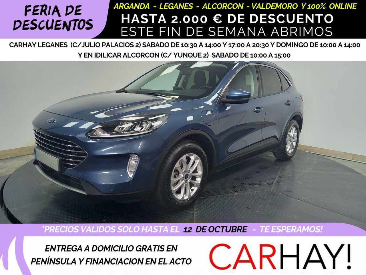 FORD Kuga (2.5I PHEV 165KW TITANIUM AUTO Winter) en Madrid