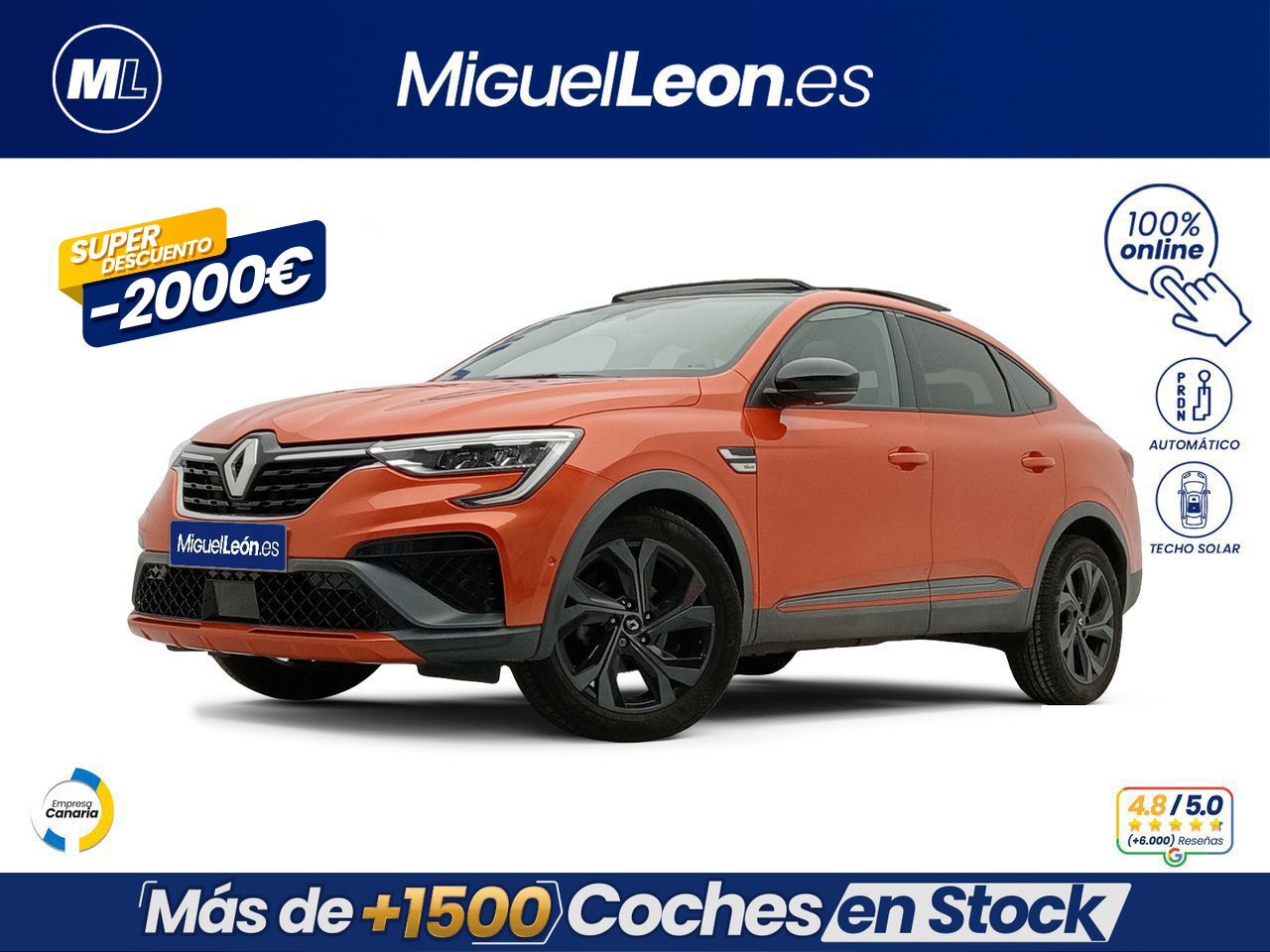 RENAULT Arkana (RS Line Fast Track E-TECH Híb 105kW) en Palmas, Las